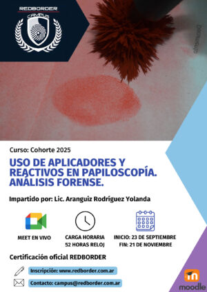 Curso: "Uso de aplicadores y reactivos en papiloscopía. Análisis forense."